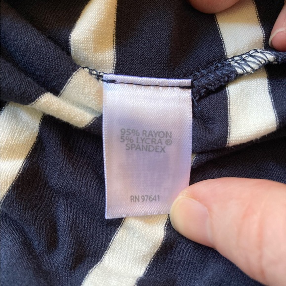 Striped Jersey Knit Cardigan One Button J. Jill Wearever Collection Nautical L - Picture 5 of 6